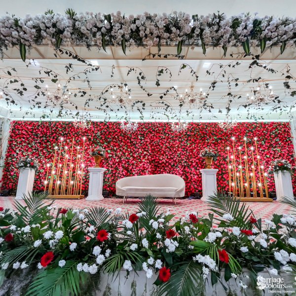 Premium Floral Wedding Stage Setup